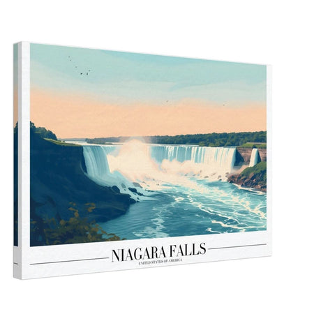 Da Vinci Travel Collection wall art print | Niagara falls USA - Canvas - 40x60 cm / 16x24″ - Slim