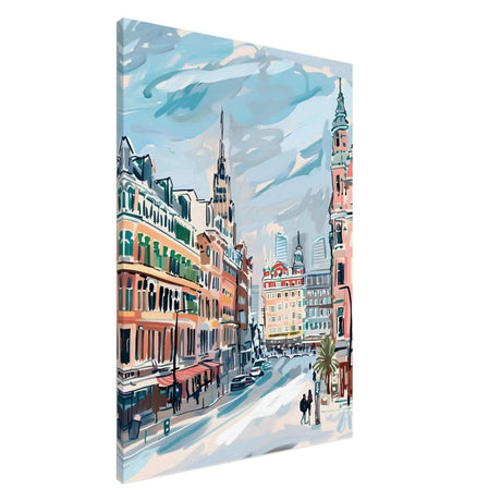 Da Vinci Travel Collection wall art print | Oslo Norway - Canvas - 70x100 cm / 28x40″ - Slim