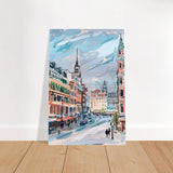 Da Vinci Travel Collection wall art print | Oslo Norway - Brushed Aluminum Print - 30x45 cm / 12x18″ - 