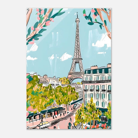 Da Vinci Travel Collection wall art print | Paris France - Acrylic Print - 70x100 cm / 28x40″ - 