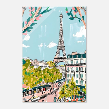 Da Vinci Travel Collection wall art print | Paris France - Acrylic Print - 40x60 cm / 16x24″ - 