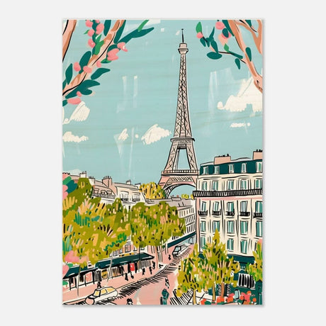 Da Vinci Travel Collection wall art print | Paris France - Wood Prints - 70x100 cm / 28x40″ - 20 mm