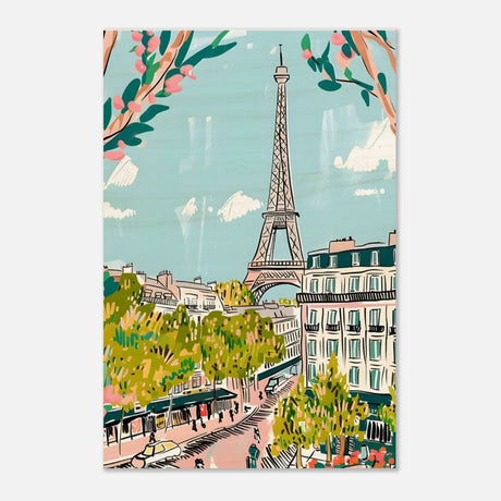 Da Vinci Travel Collection wall art print | Paris France - Wood Prints - 40x60 cm / 16x24″ - 10 mm