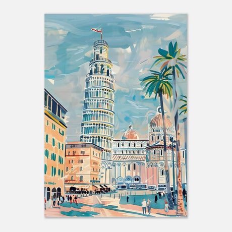 Da Vinci Travel Collection wall art print | Pisa Italy - Wood Prints - 70x100 cm / 28x40″ - 20 mm