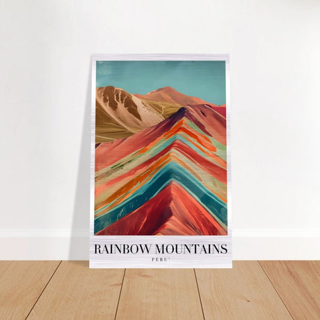 Da Vinci Travel Collection wall art print | Rainbow Mountains Peru - Brushed Aluminum Print - 60x90 cm / 24x36″ - 