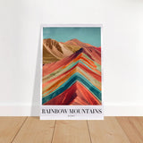 Da Vinci Travel Collection wall art print | Rainbow Mountains Peru - Brushed Aluminum Print - 50x75 cm / 20x30″ - 