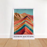 Da Vinci Travel Collection wall art print | Rainbow Mountains Peru - Brushed Aluminum Print - 70x100 cm / 28x40″ - 
