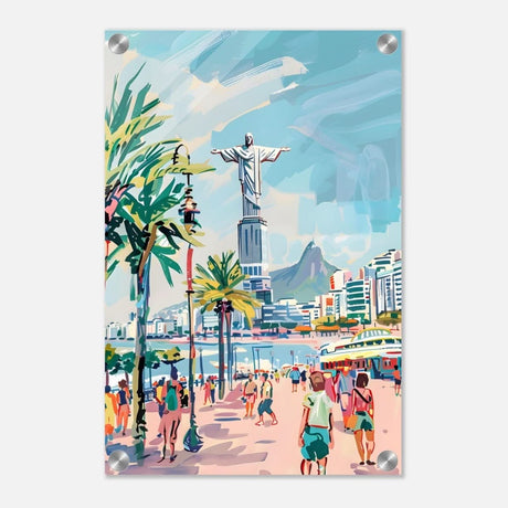 Da Vinci Travel Collection wall art print | Rio De Janeiro Brazil - Acrylic Print - 30x45 cm / 12x18″ - 