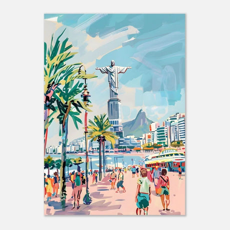 Da Vinci Travel Collection wall art print | Rio De Janeiro Brazil - Aluminum Print - 70x100 cm / 28x40″ - 