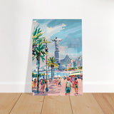 Da Vinci Travel Collection wall art print | Rio De Janeiro Brazil - Brushed Aluminum Print - 30x45 cm / 12x18″ - 