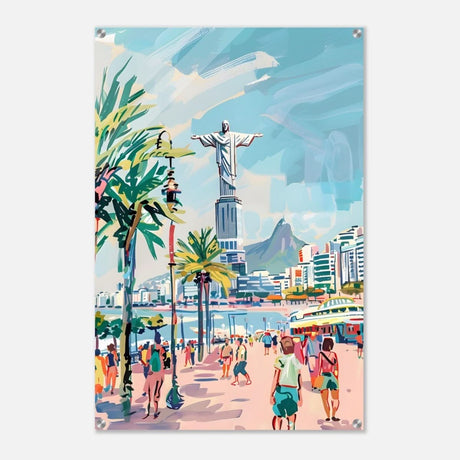Da Vinci Travel Collection wall art print | Rio De Janeiro Brazil - Acrylic Print - 60x90 cm / 24x36″ - 