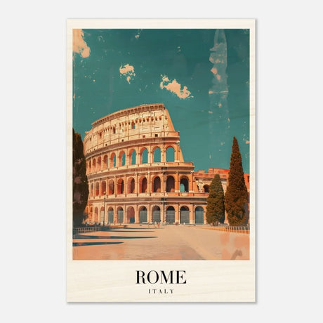 Da Vinci Travel Collection wall art print | Rome Italy - Wood Prints - 40x60 cm / 16x24″ - 10 mm