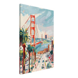 Da Vinci Travel Collection wall art print | San Francisco USA | The Golden Gate Bridge - Canvas - 60x90 cm / 24x36″ - Thick