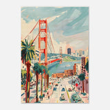 Da Vinci Travel Collection wall art print | San Francisco USA | The Golden Gate Bridge - Wood Prints - 70x100 cm / 28x40″ - 10 mm