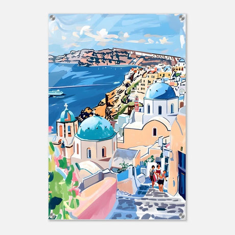 Da Vinci Travel Collection wall art print | Santorini Greece - Acrylic Print - 50x75 cm / 20x30″ - 