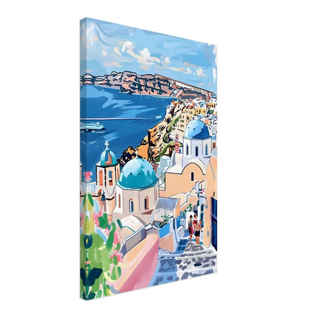 Da Vinci Travel Collection wall art print | Santorini Greece - Canvas - 40x60 cm / 16x24″ - Slim