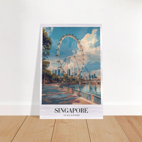 Da Vinci Travel Collection wall art print | Singapore - Brushed Aluminum Print - 50x75 cm / 20x30″ - 
