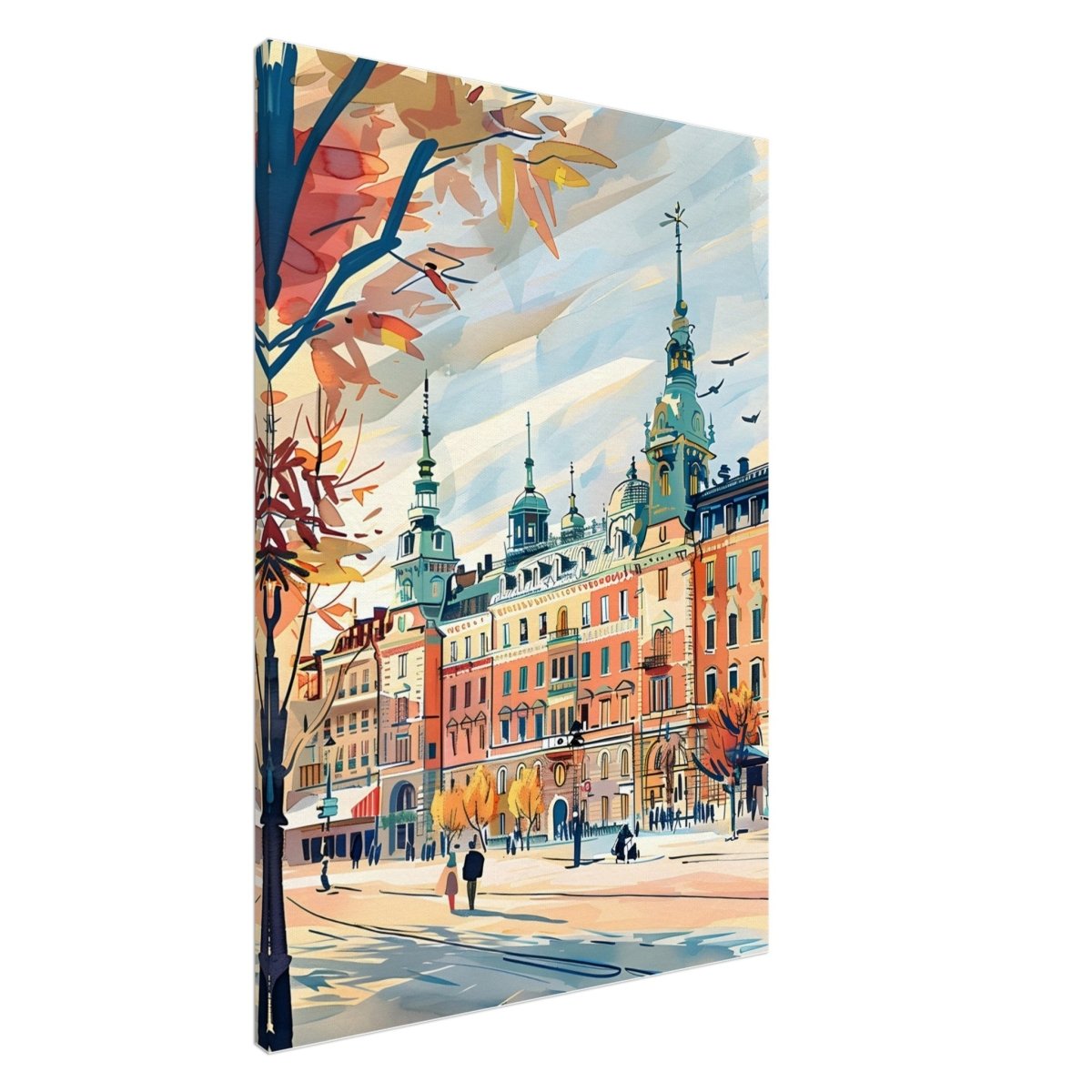 Da Vinci Travel Collection wall art print | Stockholm Sweden - Canvas - 70x100 cm / 28x40″ - Slim