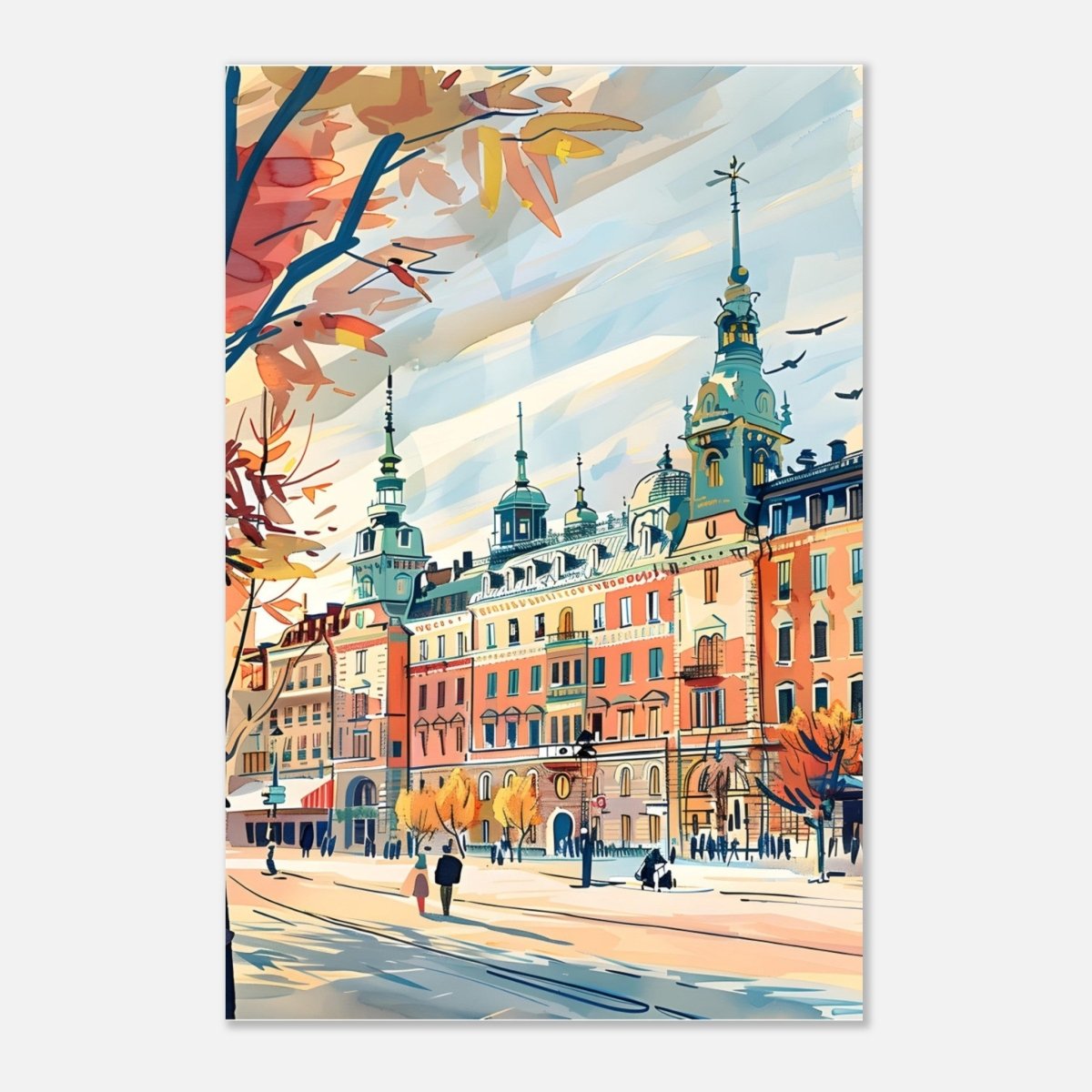 Da Vinci Travel Collection wall art print | Stockholm Sweden - Aluminum Print - 50x75 cm / 20x30″ - 