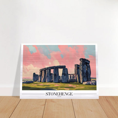 Da Vinci Travel Collection wall art print | Stonehenge England - Brushed Aluminum Print - 70x100 cm / 28x40″ - 