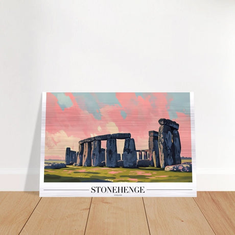 Da Vinci Travel Collection wall art print | Stonehenge England - Brushed Aluminum Print - 30x45 cm / 12x18″ - 