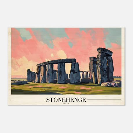Da Vinci Travel Collection wall art print | Stonehenge England - Wood Prints - 40x60 cm / 16x24″ - 20 mm