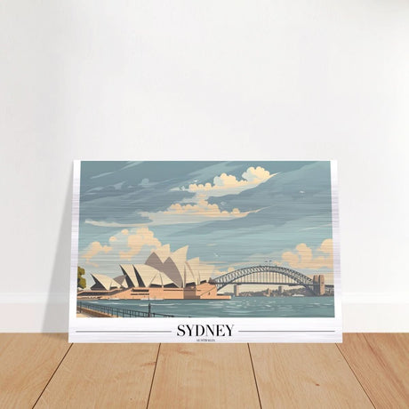 Da Vinci Travel Collection wall art print | Sydney Australia | Harbour Bridge Opera House - Brushed Aluminum Print - 40x60 cm / 16x24″ - 