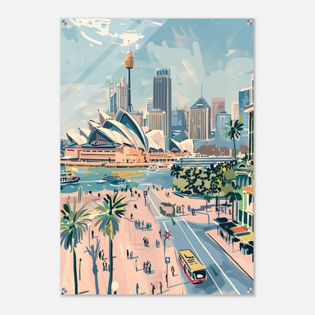 Da Vinci Travel Collection wall art print | Sydney Australia - Acrylic Print - 70x100 cm / 28x40″ - 