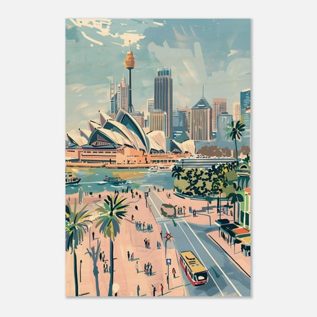 Da Vinci Travel Collection wall art print | Sydney Australia - Wood Prints - 60x90 cm / 24x36″ - 20 mm