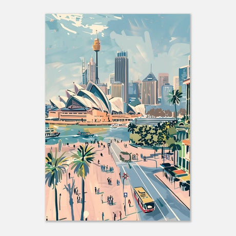 Da Vinci Travel Collection wall art print | Sydney Australia - Aluminum Print - 70x100 cm / 28x40″ - 