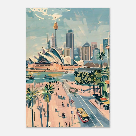Da Vinci Travel Collection wall art print | Sydney Australia - Wood Prints - 70x100 cm / 28x40″ - 20 mm