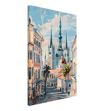 Da Vinci Travel Collection wall art print | Tallinn Estonia - Canvas - 50x75 cm / 20x30″ - Slim
