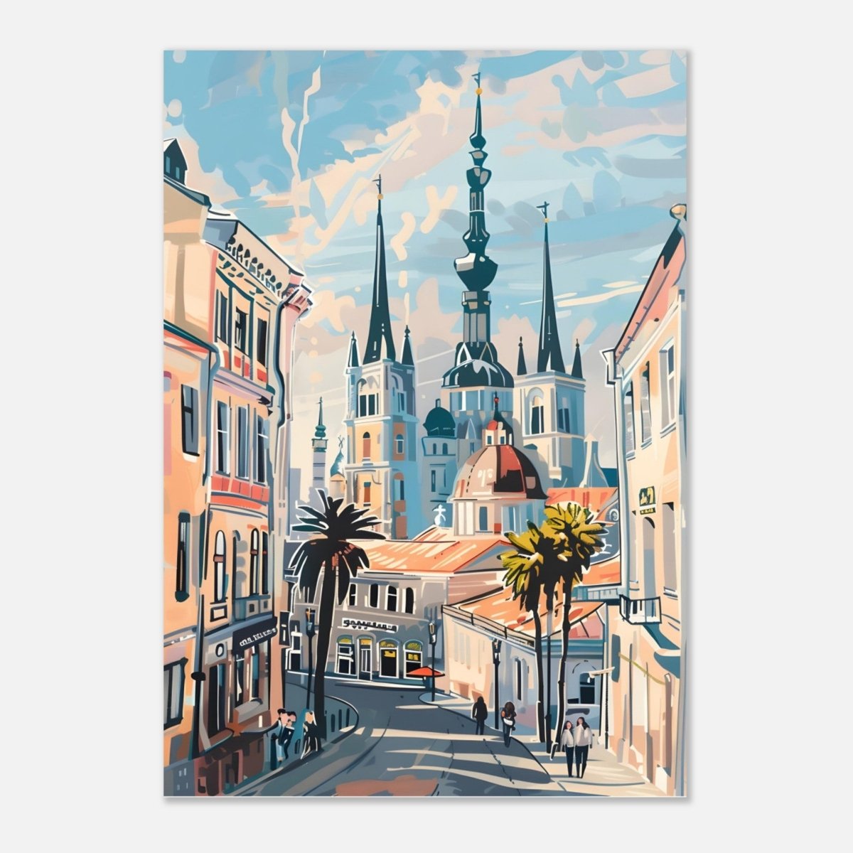 Da Vinci Travel Collection wall art print | Tallinn Estonia - Aluminum Print - 70x100 cm / 28x40″ - 