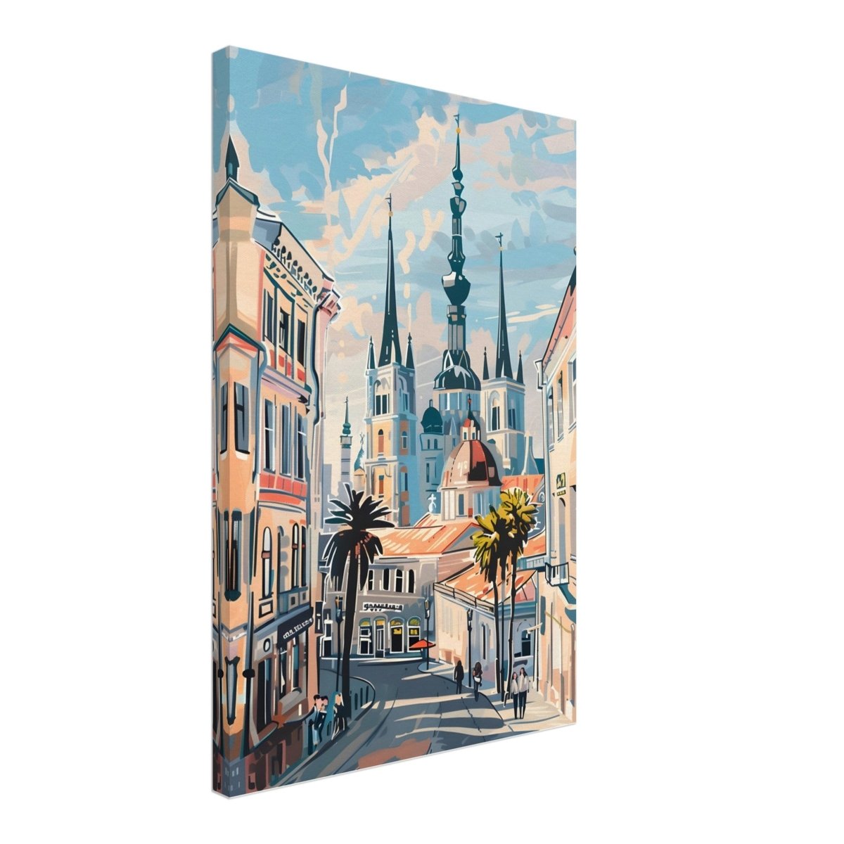 Da Vinci Travel Collection wall art print | Tallinn Estonia - Canvas - 40x60 cm / 16x24″ - Slim