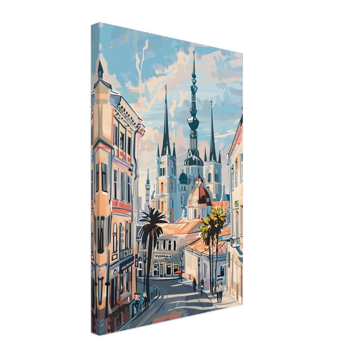 Da Vinci Travel Collection wall art print | Tallinn Estonia - Canvas - 40x60 cm / 16x24″ - Thick