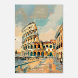 Da Vinci Travel Collection wall art print | The Colosseum Rome Italy - Wood Prints - 70x100 cm / 28x40″ - 20 mm