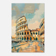 Da Vinci Travel Collection wall art print | The Colosseum Rome Italy - Wood Prints - 30x45 cm / 12x18″ - 20 mm