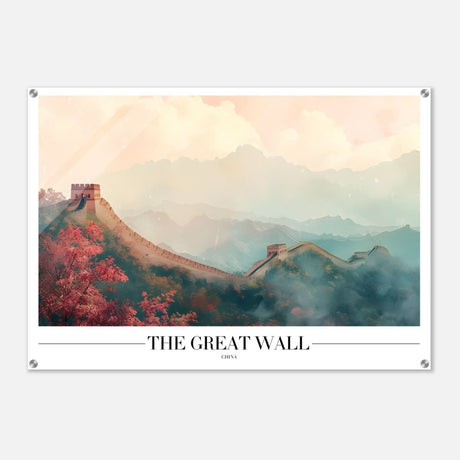 Da Vinci Travel Collection wall art print | The Great Wall China - Acrylic Print - 70x100 cm / 28x40″ - 
