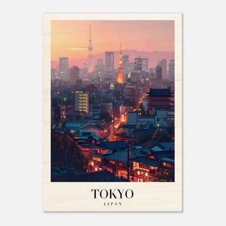 Da Vinci Travel Collection wall art print | Tokyo Japan - Wood Prints - 70x100 cm / 28x40″ - 20 mm