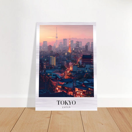 Da Vinci Travel Collection wall art print | Tokyo Japan - Brushed Aluminum Print - 70x100 cm / 28x40″ - 