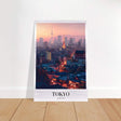 Da Vinci Travel Collection wall art print | Tokyo Japan - Brushed Aluminum Print - 40x60 cm / 16x24″ - 
