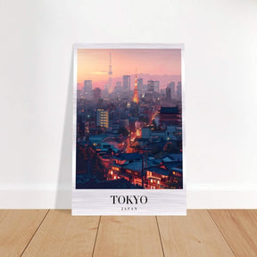 Da Vinci Travel Collection wall art print | Tokyo Japan - Brushed Aluminum Print - 40x60 cm / 16x24″ - 