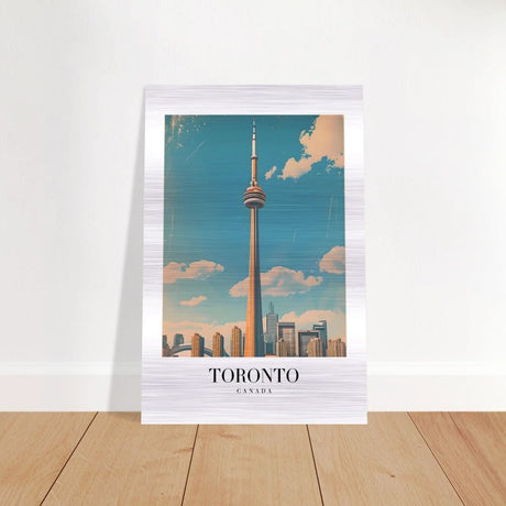 Da Vinci Travel Collection wall art print | Toronto Canada - Brushed Aluminum Print - 40x60 cm / 16x24″ - 