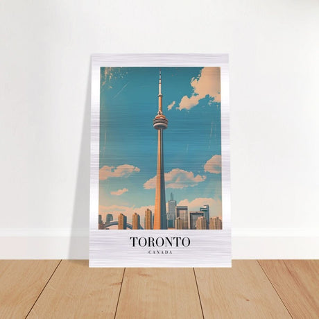 Da Vinci Travel Collection wall art print | Toronto Canada - Brushed Aluminum Print - 30x45 cm / 12x18″ - 
