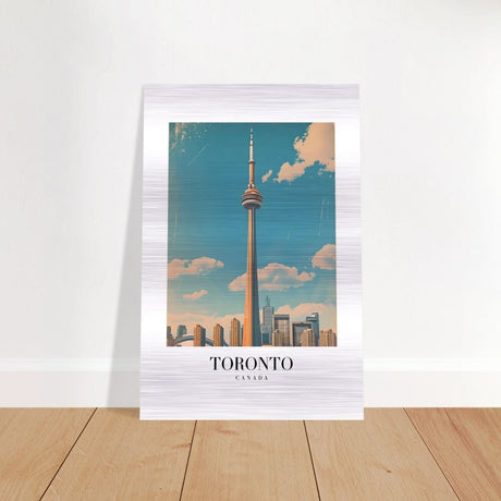 Da Vinci Travel Collection wall art print | Toronto Canada - Brushed Aluminum Print - 60x90 cm / 24x36″ - 