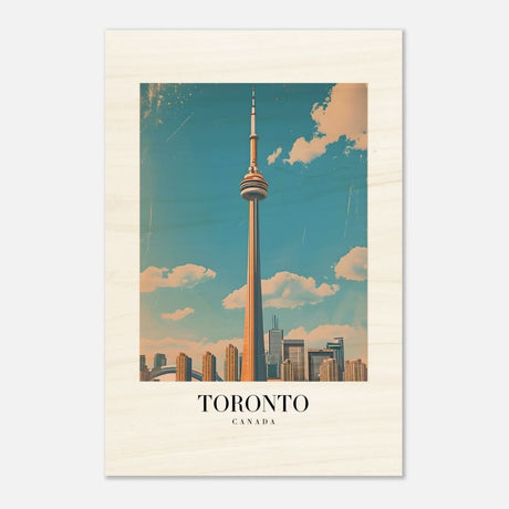 Da Vinci Travel Collection wall art print | Toronto Canada - Wood Prints - 60x90 cm / 24x36″ - 20 mm