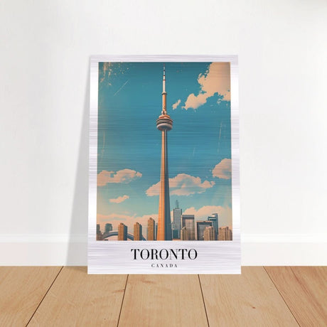 Da Vinci Travel Collection wall art print | Toronto Canada - Brushed Aluminum Print - 70x100 cm / 28x40″ - 