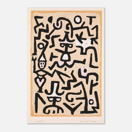 Da Vinci Vintage Art Wall art print | Comedians’ Handbill by Paul Klee (1938) - Aluminum Print - 30x45 cm / 12x18″ - 
