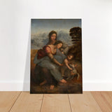 Da Vinci Vintage wall art print | The Virgin and Child with St. Anne by Leonardo da Vinci - Brushed Aluminum Print - 70x100 cm / 28x40″ - 