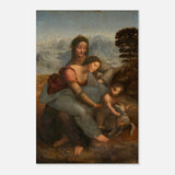 Da Vinci Vintage wall art print | The Virgin and Child with St. Anne by Leonardo da Vinci - Aluminum Print - 60x90 cm / 24x36″ - 